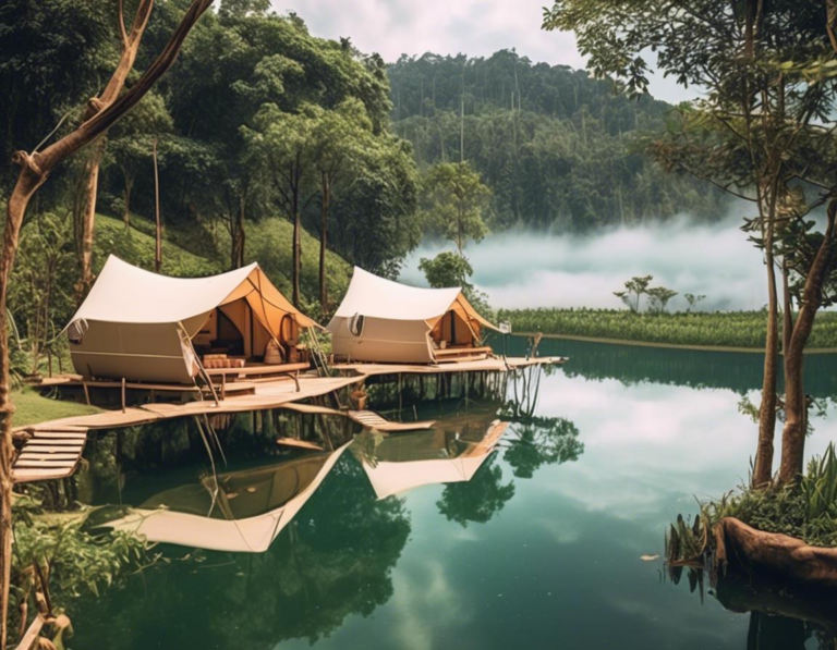 1. <strong>Glamping Lakeside Rancabali: Keindahan Danau dan Nuansa Alam yang Menenangkan</strong>