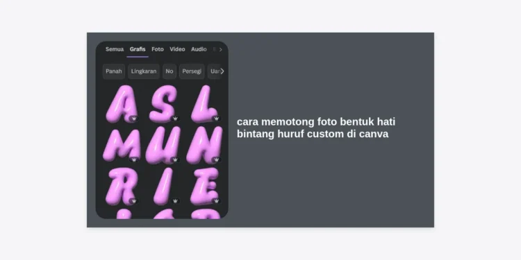 5 Cara Memotong Foto Bentuk Hati, Bintang, & Huruf Custom di Canva (Terlengkap)