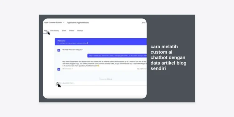 Cara Melatih Custom AI Chatbot dengan Data Artikel Blog Sendiri: Panduan Lengkap 2024