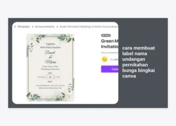 Cara Membuat Label Nama Undangan Pernikahan Bunga Bingkai Canva: Panduan Lengkap & Profesional