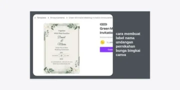 Cara Membuat Label Nama Undangan Pernikahan Bunga Bingkai Canva: Panduan Lengkap & Profesional