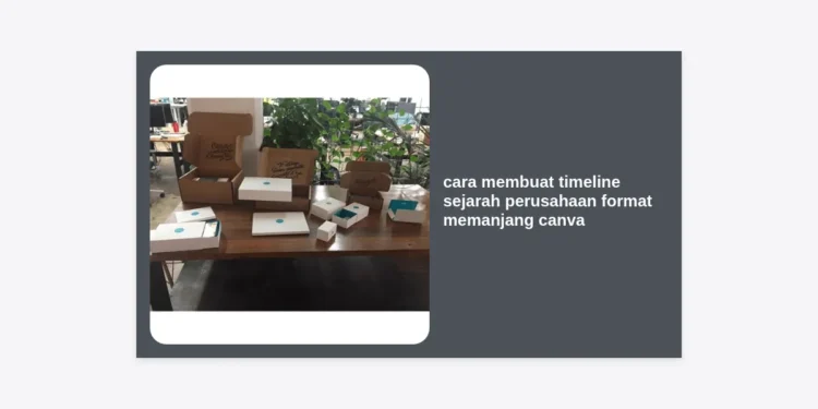 Cara Membuat Timeline Sejarah Perusahaan Format Memanjang Canva secara Profesional