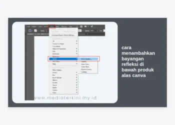 Cara Menambahkan Bayangan Refleksi di Bawah Produk Alas Canva Agar Terlihat Profesional