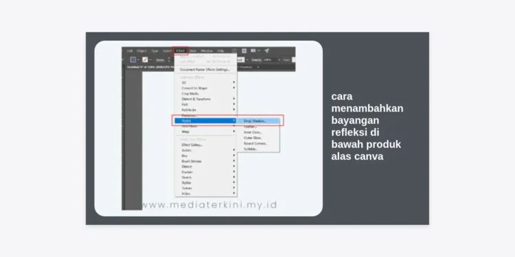 Cara Menambahkan Bayangan Refleksi di Bawah Produk Alas Canva Agar Terlihat Profesional