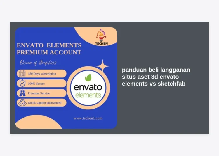 Panduan Beli Langganan Situs Aset 3D Envato Elements vs Sketchfab: Mana yang Terbaik untuk Monetisasi Prompt AI?