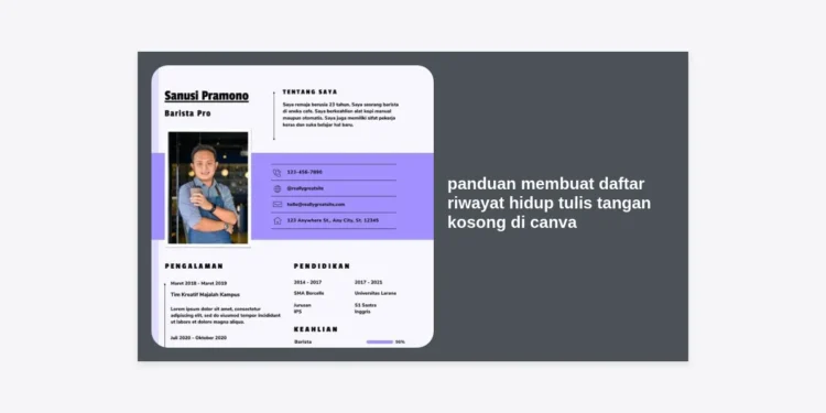 Panduan Membuat Daftar Riwayat Hidup Tulis Tangan Kosong di Canva: Tips Praktis & Profesional
