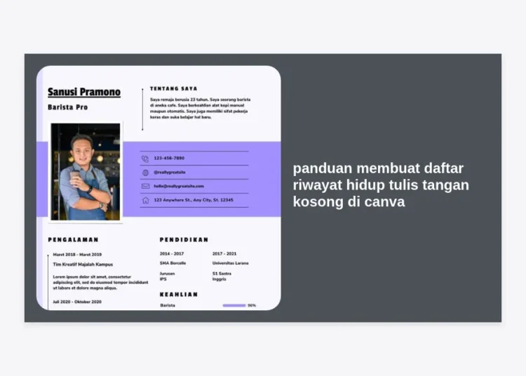 Panduan Membuat Daftar Riwayat Hidup Tulis Tangan Kosong di Canva: Tips Praktis & Profesional
