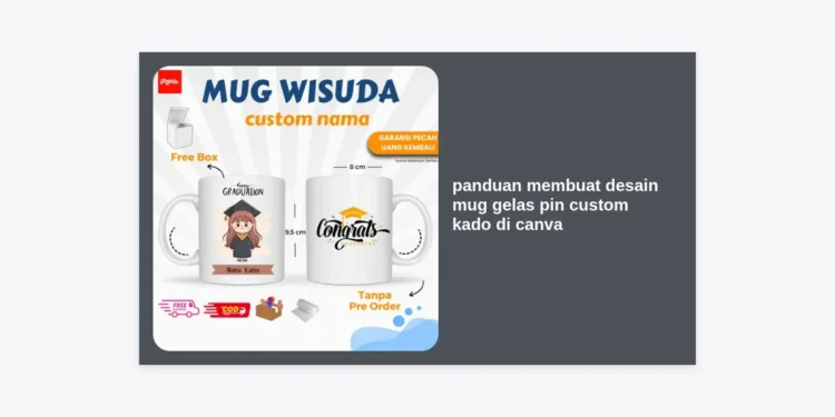 Panduan Membuat Desain Mug Gelas Pin Custom Kado di Canva: Tutorial Terlengkap & Mudah
