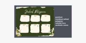 Panduan Membuat Jadwal Pelajaran Sekolah Lucu Aesthetic Canva: Tutorial Lengkap & Tips Desain 2024