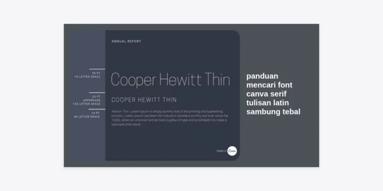 Panduan Mencari Font Canva Serif Tulisan Latin Sambung Tebal Terbaik Untuk Desain Profesional