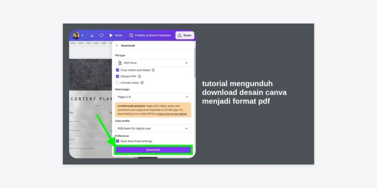 Tutorial Mengunduh Download Desain Canva Menjadi Format PDF: Panduan Lengkap 2024