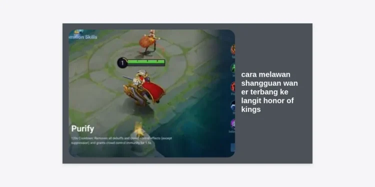 12+ Cara Melawan Shangguan Wan’er Terbang ke Langit Honor of Kings: Panduan Counter Paling Efektif