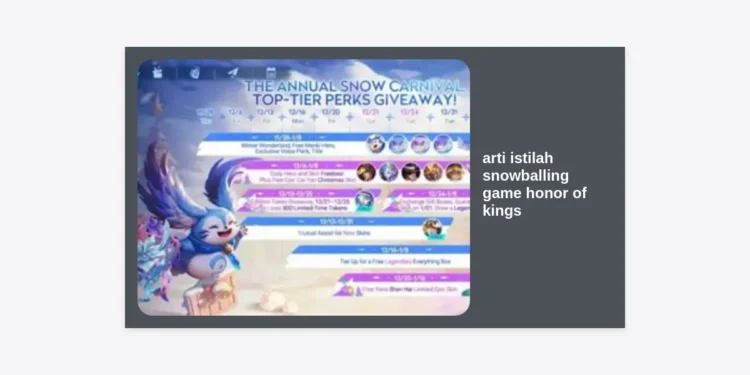 Apa Arti Istilah Snowballing Game Honor of Kings? Panduan Lengkap Strategi Dominasi Match