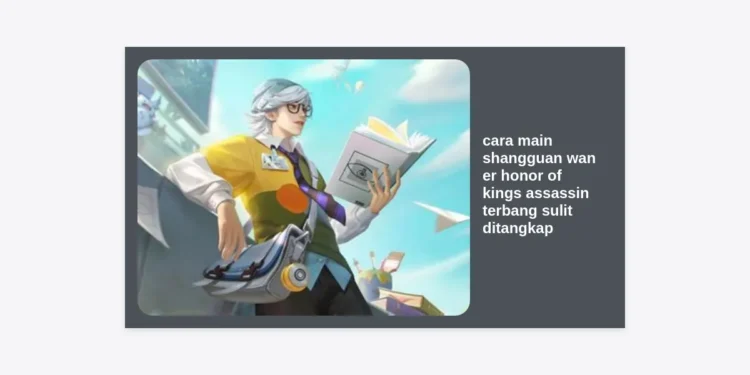 Cara Main Shangguan Wan er Honor of Kings: Assassin Terbang Sulit Ditangkap & Panduan Pro 2024