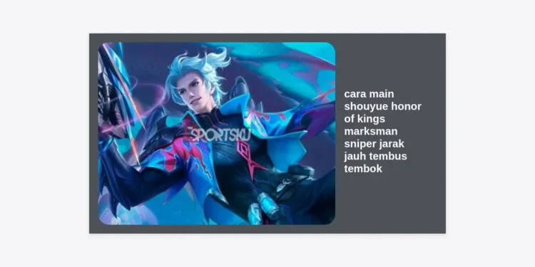 Cara Main Shouyue Honor of Kings: Guide Marksman Sniper Jarak Jauh Tembus Tembok Terlengkap