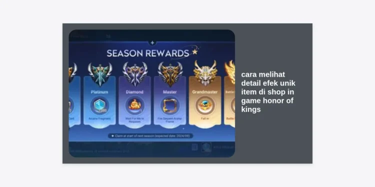 Cara Melihat Detail Efek Unik Item di Shop In Game Honor of Kings (HOK) secara Lengkap