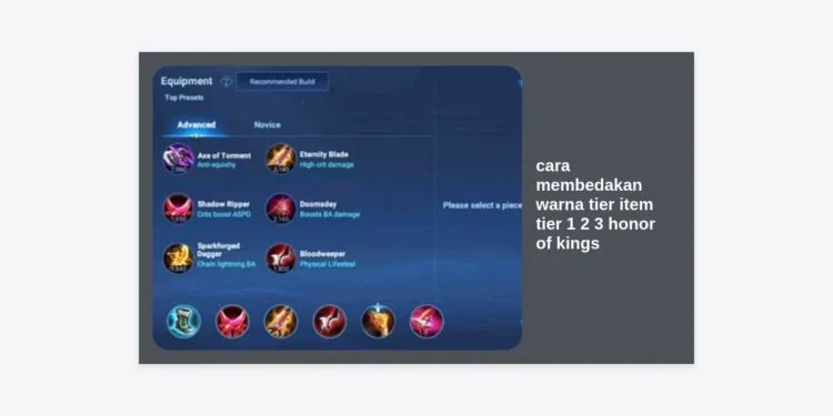 Cara Membedakan Warna Tier Item Tier 1 2 3 Honor of Kings: Panduan Lengkap Pro Player