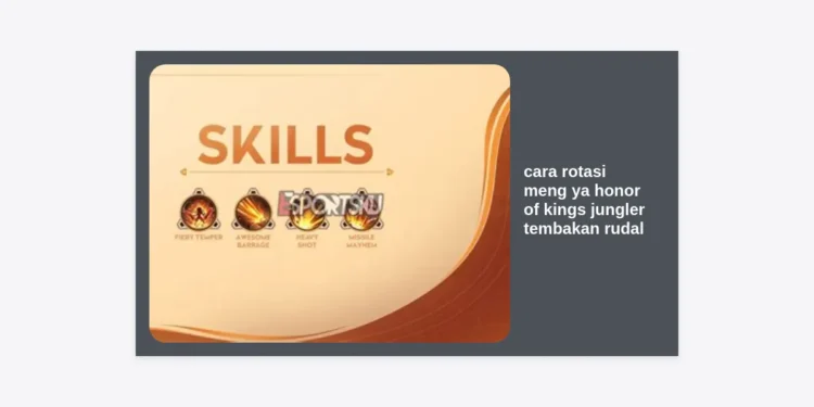 Cara Rotasi Meng Ya Honor of Kings Jungler Tembakan Rudal: Panduan Pro Player
