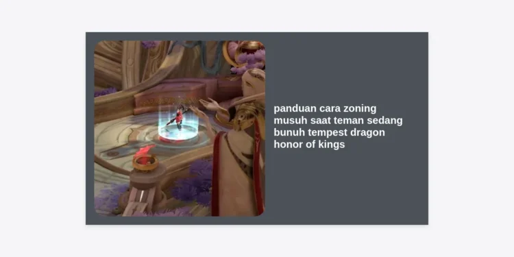 Panduan Cara Zoning Musuh saat Teman sedang Bunuh Tempest Dragon Honor of Kings