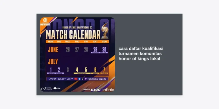 Panduan Lengkap Cara Daftar Kualifikasi Turnamen Komunitas Honor of Kings Lokal dan Tips Menuju Pro Player