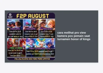 Panduan Lengkap Cara Melihat Pro View Kamera POV Pemain Saat Turnamen Honor of Kings