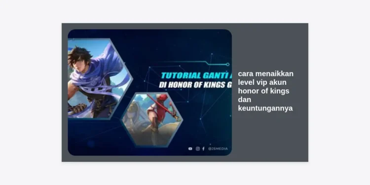 Panduan Lengkap Cara Menaikkan Level VIP Akun Honor of Kings dan Keuntungannya bagi Pemain