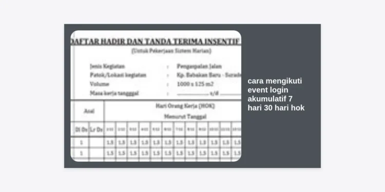 Panduan Lengkap Cara Mengikuti Event Login Akumulatif 7 Hari 30 Hari HOK untuk Pemula