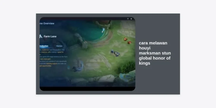 Panduan Pro: Cara Melawan Houyi Marksman Stun Global Honor of Kings Agar Menang Telak