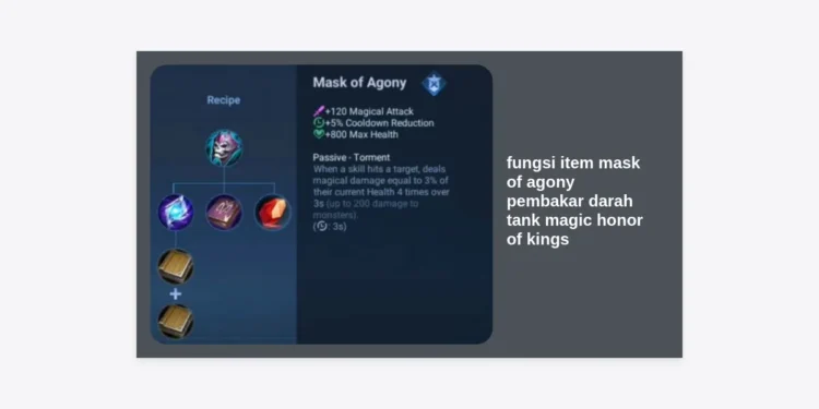 Rahasia Fungsi Item Mask of Agony: Pembakar Darah Tank Magic Honor of Kings Paling Mematikan