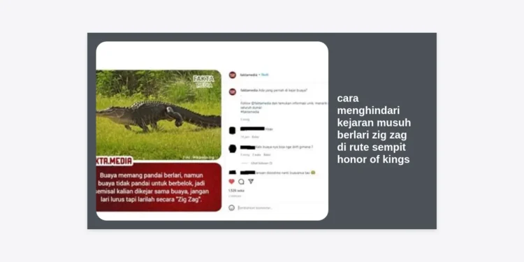 Strategi Jitu Cara Menghindari Kejaran Musuh Berlari Zig Zag di Rute Sempit Honor of Kings