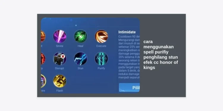 Cara Menggunakan Spell Purify Penghilang Stun Efek CC Honor of Kings Secara Pro