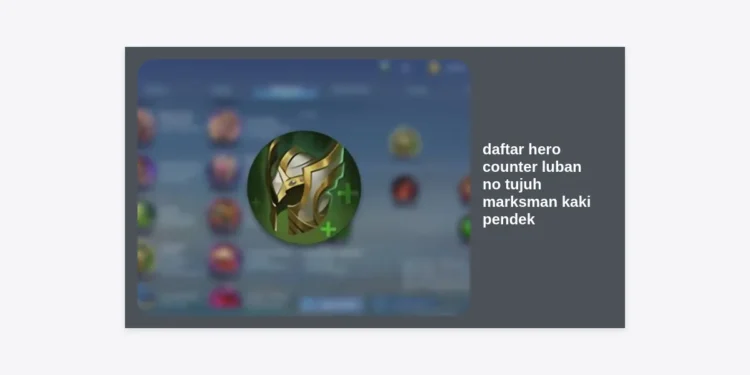 Daftar Hero Counter Luban No Tujuh Marksman Kaki Pendek Terlengkap di Honor of Kings