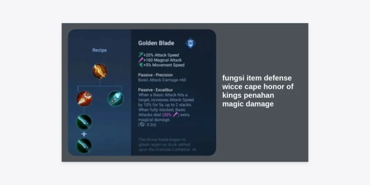 Fungsi Item Defense Wicce Cape Honor of Kings Penahan Magic Damage: Panduan Lengkap Build dan Strategi Counter Mage